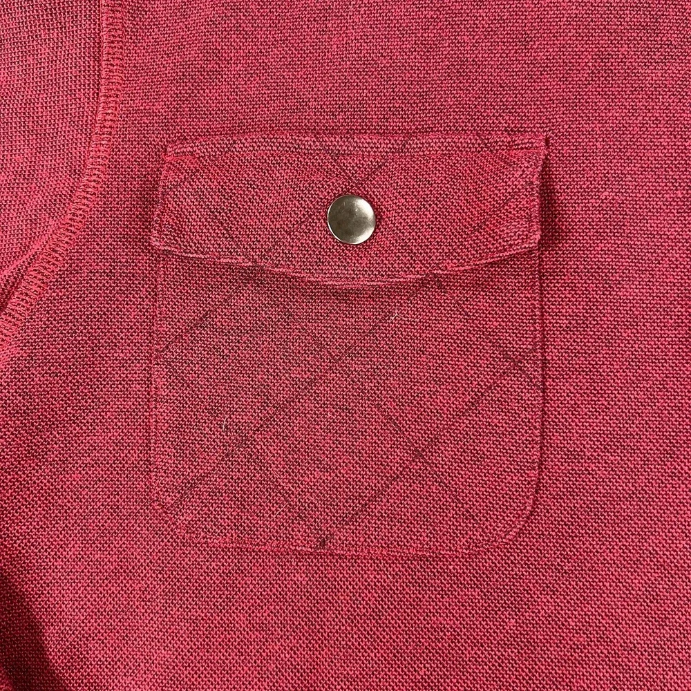Banana Republic Sweater Mens Large Red Long Sleeve 1/4 Zip Pullover Shirt